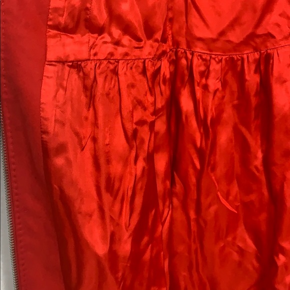 NWOT Club Monaco Red Zip Sheath Wool Dress Size 6 - Picture 11 of 12